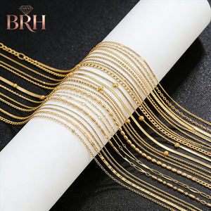 Dây chuyền mạ vàng 18K, dây chuyền thép không gỉ, dây chuyền kiểu Cuban - Product Image 5