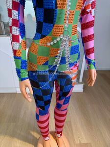 <span class=keywords><strong>Joker</strong></span> Bi coloré épissage personnalisé Street Style mode Sexy combinaison à manches longues serré Performance vêtements - Product Image 2