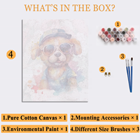 Decorative DIY Paint by Numbers Kit Various Sizes Hand Made Clear Lines Magnifier Equipped Edible Pigment