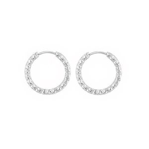 Pendientes de aro Amy Amy chapados en plata con forma de pirámide 2,5*12 para mujer, regalo de joyería de moda - Product Image 3