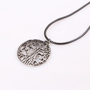 Moda Punk Vintage Vijing joyería collar Árbol de la vida pentagrama colgante joyería cadena collar - Product Image 3