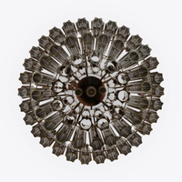 Lustre de Plafond Contemporain en Verre Miroir Fumé Luminaire Suspension Luminaire Lampen Pour Foyer