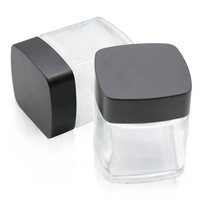 Vente en gros de pots de stockage en verre carrés vides de 1 à 4 oz avec couvercle à vis en plastique, logo personnalisé, récipient en verre pour épices, café en poudre, 200 ml, 400 ml