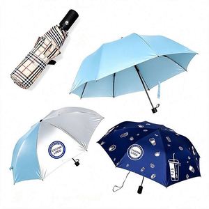 Parapluie pliant robuste et durable, à baleines renforcées, de qualité supérieure, moderne, pour impression sérigraphique, avec logo et design personnalisés - Product Image 1