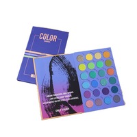 Palette d'ombres à paupières mates à paillettes poudre délicate 72 couleurs Livre de maquillage imperméable longue durée à haute teneur en pigments avec finition chatoyante