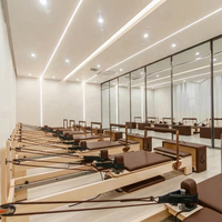 QueenLife Nouveau Design Reformer de Pilates en Bois d'Érable Blanc pour Studio de Pilates à Vendre