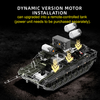 Statik Versiyon Almanya Ana Muharebe Tankı Leopard 2a8 Uzaktan Kumandalı RC Tank Yapım Blokları Setleri Yükseltilebilir