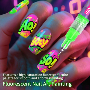 Nuevos Marcadores Fluorescentes para Uñas de 0.5mm, Juego de 24 Colores, Estilo Neón UV, para Graffiti DIY, Marcadores Coloridos No Tóxicos para Pintar Uñas - Product Image 3