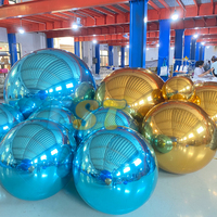 Ventes chaudes, ballons réfléchissants gonflables en PVC colorés, ballons miroir de Noël gonflables, sphères miroir gonflables