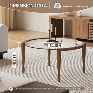 <span class=keywords><strong>Mesa</strong></span> de Centro <span class=keywords><strong>Redonda</strong></span> de <span class=keywords><strong>Diseño</strong></span> con Tapa de Vidrio Templado, <span class=keywords><strong>Mesa</strong></span> Auxiliar Moderna de Lujo para Sala de Estar, Muebles para el Hogar, Venta al Por Mayor - Product Image 3