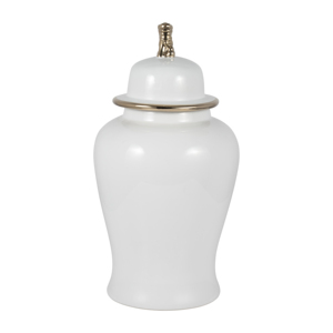 Vaso Decorativo in Ceramica con Finale a Forma di Leone Dorato per Soggiorno o Ufficio - Product Image 2