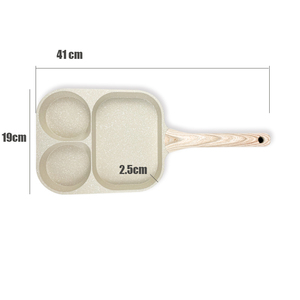 Pressofusione in alluminio quadrato padella per la colazione pentole da cucina <span class=keywords><strong>3</strong></span>-in-1 antiaderente torta all'uovo - Product Image 3