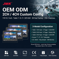 Moniteur de caméra de recul AHD couleur 1080p JMK 10 pouces 10,1 pouces pour voiture, aide au stationnement en marche arrière
