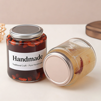 Pot de conservation en verre vide avec couvercle hermétique, récipient alimentaire étanche pour la cuisine, idéal pour la confiture, le miel, parfait pour le stockage quotidien, qualité alimentaire