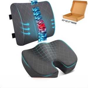 Memory Foam <strong>Cushion</strong> for Office <strong>Chair</strong>, Car Seat, Airplane, Bleacher - Sciatica &amp; Coccyx Pain Relief <strong>Desk</strong> <strong>Chair</strong> <strong>Cushion</strong> - Product Image 2