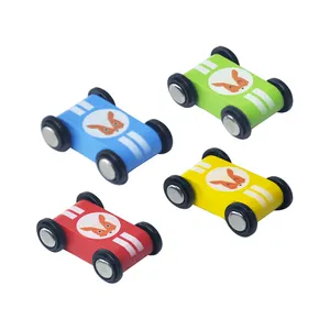 Kidpik New Design Vehicle Wooden Toy Creative Track Race Car Toy With 4 Layers