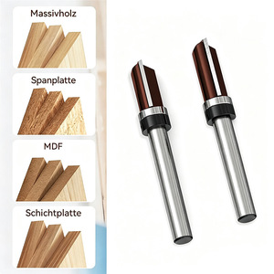 Odavidai <span class=keywords><strong>Fraise</strong></span> à défoncer, queue de 8 mm, en carbure de tungstène, pour le fraisage du bois, du MDF et du contreplaqué, gravure et découpe, 3 pièces - Product Image 3