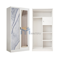 Armoire en acier imprimée pour la maison, avec motifs élégants, placard métallique pour chambre à coucher, organisateur de rangement de vêtements