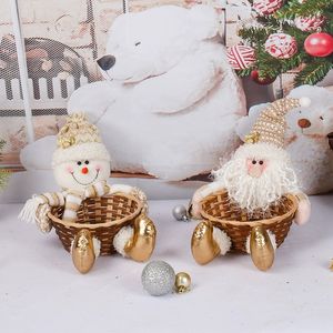 Decoraciones Navideñas, Adorno de Mesa con Diseño de Papá Noel, Muñeco de Nieve y Canasta de Dulces, Regalo de Navidad - Product Image 3