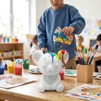 Populaire Kit de sculpture DIY Ours Koala fluide en PVC, jouet à colorier fait main, tirelire 17 cm, décoration d'intérieur