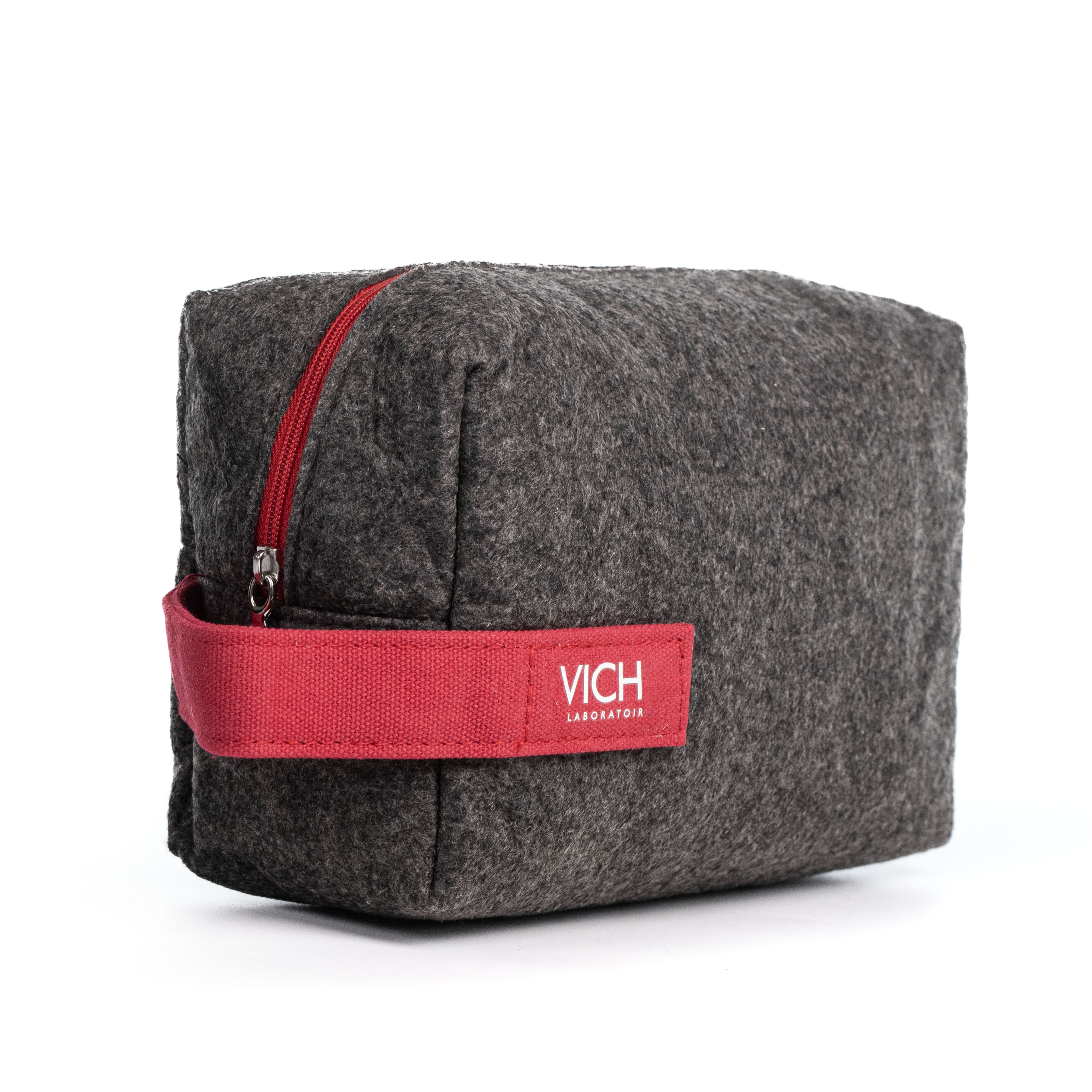 Portable Men's Makeup Bag Felt Cosmetic Bag for Toiletries for Travel