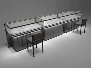 Nhà Máy Sang Trọng Sản Xuất Đảo Tủ Đồ Trang Sức Hiển Thị Phụ Kiện Ngăn Kéo Tủ Đồ Trang Sức Tủ Với Ngăn Kéo - Product Image 4