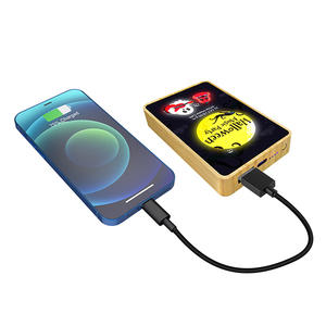 Banco de Energía de Bambú con Logotipo LED Personalizado, 5000mAh, Ecológico, Portátil, Carga USB de 10W - Product Image 2