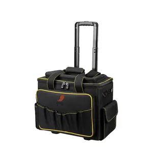 Factory Direct Sale Große Kapazität Multiple Slip Pockets Toolbox Kunden spezifische Rolling Tool Bags für Elektriker Werkzeuge