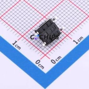 TS-1047A-A40B3-D2 Tactile Switch SMD,6.2x6.4mm Switch Single Pole Single Throw Round Button 2.5N Vertical Mount - Product Image 2