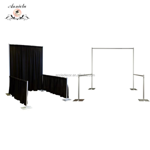 ستائر بوليستر سوداء حديثة وستائر للمعارض التجارية كشك عرض لوحات خلفية للمناسبات ديكورات مسرح حفلات الزفاف - Product Image 3