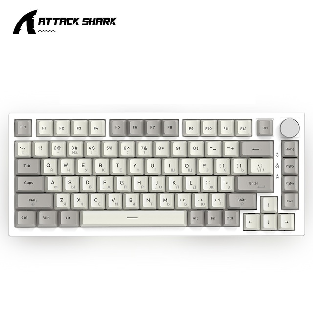 Attack Shark K85 Magnetic Axis Russian Mechanical Keyboard Customization Russian RT Mode RGB Adjustable Keystroke Wired Keyboard