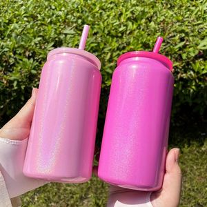 Vasos de Acero Inoxidable Aislados al Vacío, Holográficos y Brillantes, para Sublimación, de 16 oz, Estilo Lata de Refresco, Disponibles en el Almacén de EE. UU. - Product Image 4