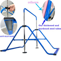 Barre de gymnastique pliable et mobile, hauteur réglable, équipement d'entraînement à domicile, barre horizontale pour enfants et filles