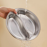Plateau de cuisson vapeur double couche en acier inoxydable 304 de qualité alimentaire avec compartiments divisés, compatible avec les cuiseurs à riz électriques multifonctions