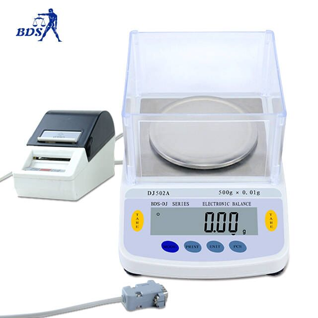 Accurate Laboratory Balances 0.01g 500g Electronic Scales Durable Scales with Acrylic Windshield Support RS232