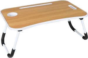 <b>Folding</b> <b>Table</b> Board Wood Top Metal Frame Modern Design Living Room Furniture Bedroom Use - Product Image 1