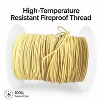 Cordon en aramide tressé ignifuge et résistant aux flammes de 1 mm et 1,5 mm, 150 lb, 300 lb, pour élingues minières et cerfs-volants de sécurité