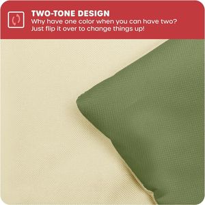 Qiquペット用品カスタムドッグクレートパッド防水ナイロンドッグクレートマットチュープルーフと洗濯機で洗えるオリーブとライトベージュ - Product Image 4