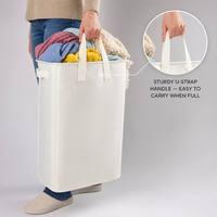 Panier à linge pliable 60*40*20cm, panier en tissu fin avec poignée, montage facile, rangement pliable pour vêtements pour petits espaces