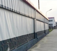 Bâche en PVC polyester laminé double bleu pour l'élevage de volailles, tissu imperméable pour l'agriculture du bétail
