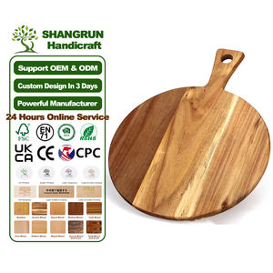 Tabla <span class=keywords><strong>de</strong></span> cortar <span class=keywords><strong>de</strong></span> madera <span class=keywords><strong>de</strong></span> acacia con asa, tabla <span class=keywords><strong>de</strong></span> picar <span class=keywords><strong>de</strong></span> madera, tabla <span class=keywords><strong>de</strong></span> cortar redonda para encimera, tabla para servir carne y pan - Product Image 1