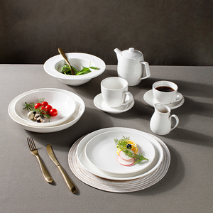 Hefa Vajjila Vaissele ensemble de vaisselle en porcelaine blanche assiette latérale en céramique pour décor de mariage Restaurant assiettes de service Frost - Product Image 3