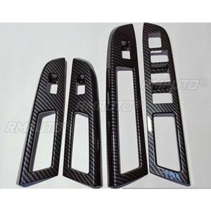 Panneau de commande des boutons de lève-vitres en fibre de carbone, décoration de cadre d'accoudoir intérieur éclairé pour Subaru XV 2012-2014 - Product Image 3