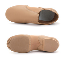 Chaussures de danse jazz personnalisées pour femmes, en cuir, à enfiler, à semelle fendue, pour la scène professionnelle et la pratique, chaussures de danse