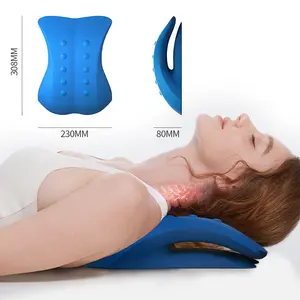 Cervical Neck Stretcher, Back And Neck Traction Cushion with Massage Point for Muscle Relax Neck Support Pillow
