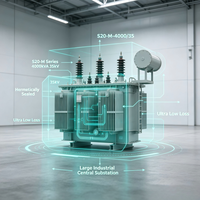Transformateur de distribution immergé dans l'huile LEEEC Série S20 4000 kVA 35 kV 50 Hz Haute Efficacité pour l'Exploitation Minière et les Bâtiments Commerciaux