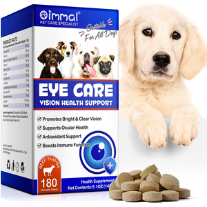 Suplemento Diario <span class=keywords><strong>para</strong></span> el Cuidado de los Ojos de <span class=keywords><strong>Perros</strong></span> Oimmal con Antioxidantes de Arándano, Vitamina C y Vitamina E, Apoyo <span class=keywords><strong>para</strong></span> Problemas Oculares en <span class=keywords><strong>Perros</strong></span> - Product Image 1