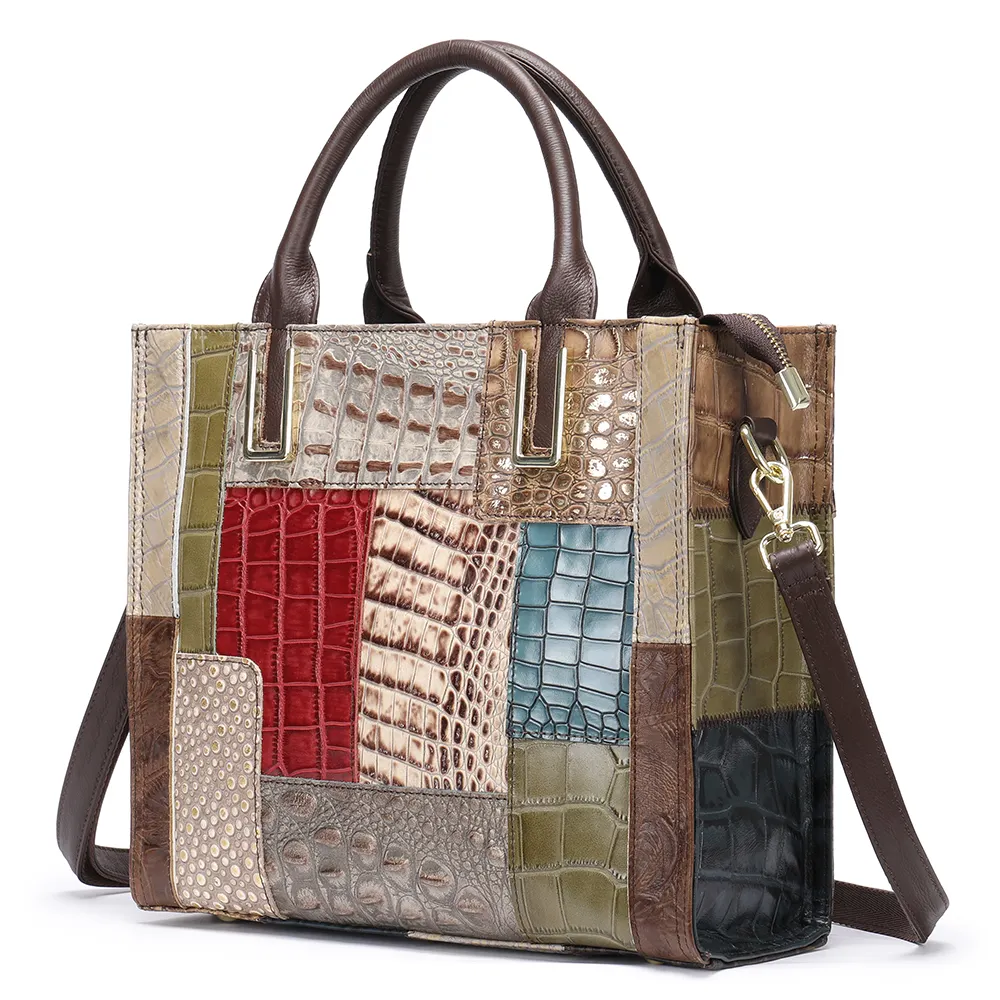 Drop shipping tas tangan kulit asli untuk wanita, tas kurir bahu mewah, tas tangan, tas tote desainer untuk wanita