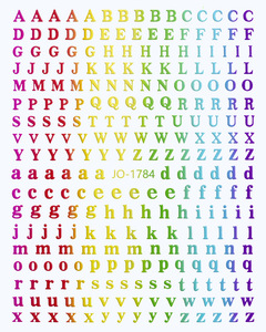 Autocollants pour ongles en forme de lettres de l'alphabet, autocollants 3D auto-adhésifs pour nail art avec 26 lettres majuscules et minuscules pour <span class=keywords><strong>manucure</strong></span> DIY - Product Image 3