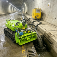 Robot de dragage submersible haute puissance avec une grande pompe d'aspiration pour le désagréement des réseaux de drainage de canalisations DN600